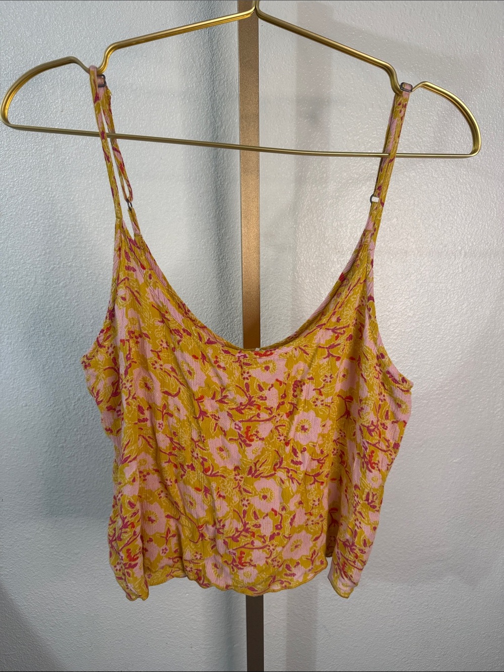 Billabong Yellow and Pink Floral Camisole- medium